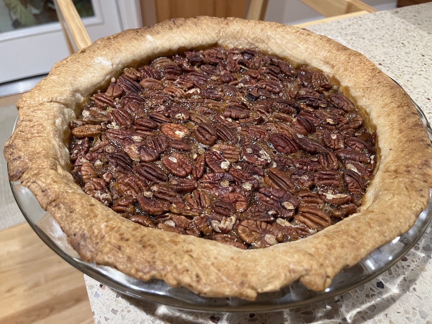 Picture of a delicious looking pecan pie